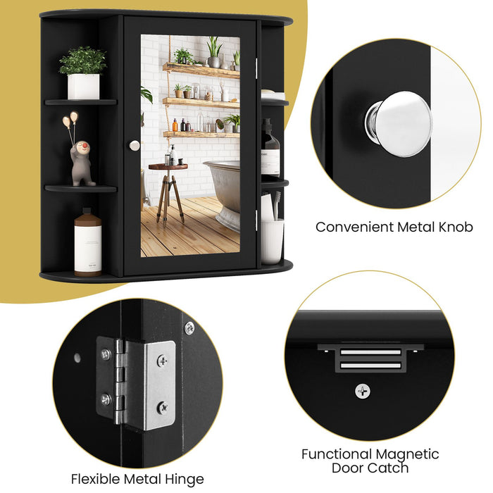 3-Tier Mirrored Wall Mounted Bathroom Cabinet