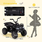6V Kids Quad Ride-On – One-Button Start ATV with Tread Tires & MP3 Player