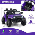 SEDOL 12V Electric Ride-On Truck for Kids with Parental Remote Control Dual 25W Motors All-Terrain Shock Absorbers LED Headlights and Soft-Start Safety System