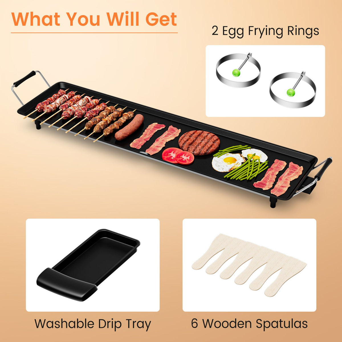 XXL Teppanyaki Table Grill – 90 × 23 cm XXL Electric Teppanyaki Hot Plate 2000W