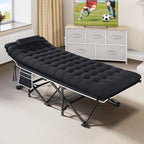 SEDOL Heavy-Duty Folding Camping Bed for Adults | 250KG Load Capacity Sturdy Camp Cot with Extra Thick Removable Mattress | Double-Layer 1200D Oxford Fabric Sleeping Bed for Travel Office and Outdoor