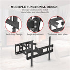 TV Stand for 32–70 Inch Screens – Double Arm Mount with Large Base, Height Adjustable, Swivel Tilt Bracket