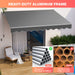 10x8ft Retractable Awning with Crank Handle