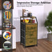 3 Drawer Organizer Unit with Wooden Top and Front