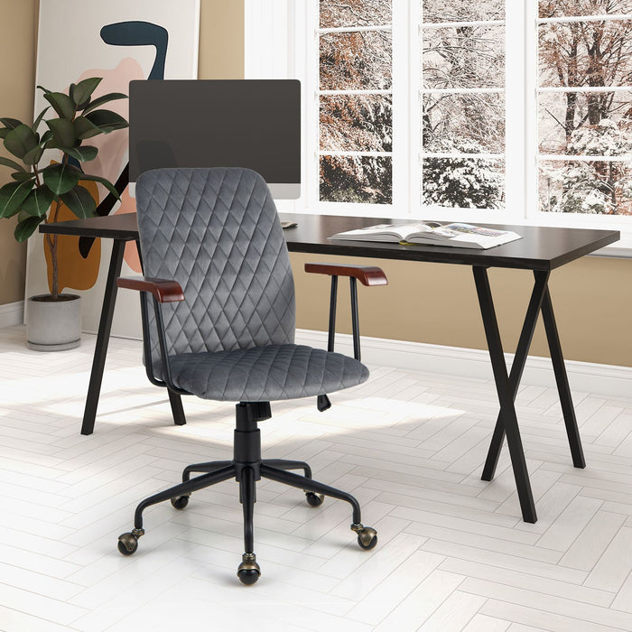 Adjustable Velvet Rocking Leisure Chair with Padded Seat