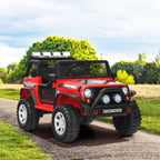 SEDOL 2-Seater Kids Ride-On Truck 12V Battery Powered Electric Car with Parental Remote Control Spring Suspension Rocking Mode and Bluetooth/USB Audio – 50kg Capacity