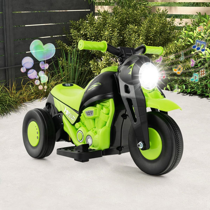 6V Kids Electric Motorcycle – Bubble Maker, Music & LED Headlights