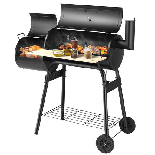 Outdoor Charcoal BBQ Grill & Smoker