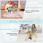 SEDOL 6-in-1 Ultimate Baby-to-Toddler High Chair & Activity Station with Building Block Tabletop Parental Booster Seat and Waterproof PU Leather Cushion – 25kg Capacity