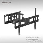 TV Stand for 32–70 Inch Screens – Double Arm Mount with Large Base, Height Adjustable, Swivel Tilt Bracket