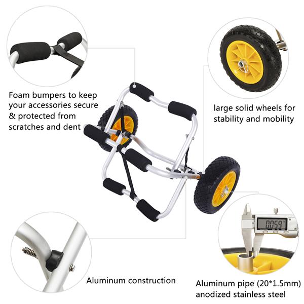 Aluminium Kayak Canoe Trolley Cart