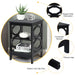 3-Tier Bedside Table with Storage Shelves for Living Room Bedroom
