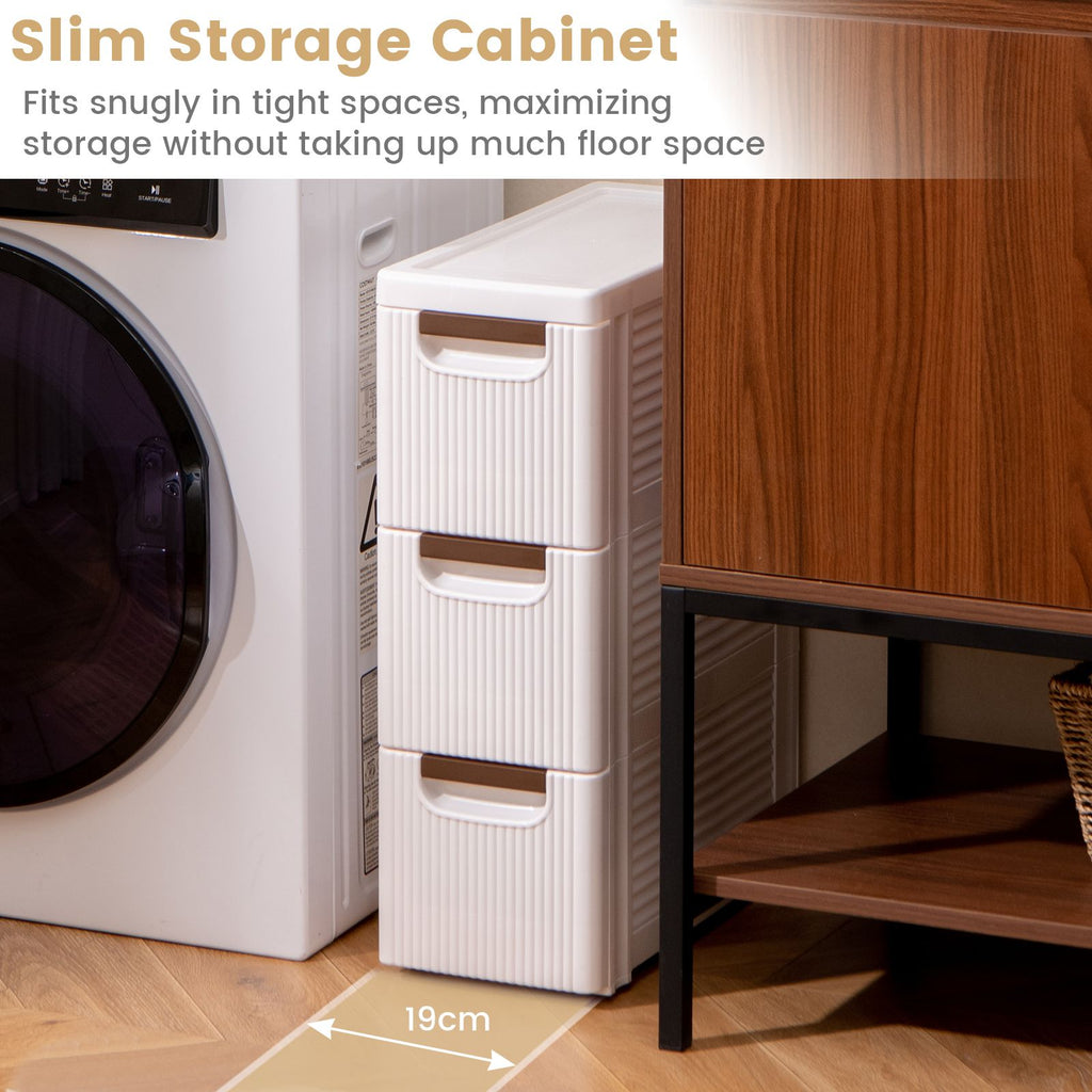 3/4/5-Drawer Narrow Storage Cabinet for Small Space