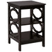 3-Tier Bedside Table with Storage Shelves for Living Room Bedroom