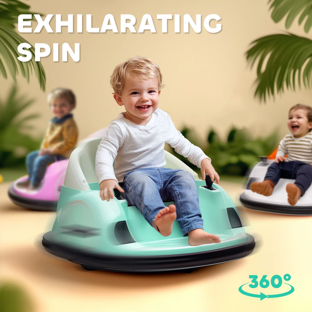 Frontend Listing Copy — Title SEDOL 12V High-Torque Kids Bumper Car with 360° Rotation Parental Remote Control LED Light Show and Real-Time Power Display – Amusement Park Fun for Ages 1.5–5
