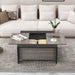 92Cm Square Coffee Table with Sliding Top and Hidden Compartment