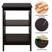 3-Tier Bedside Table with Storage Shelves for Living Room Bedroom