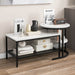 Set of 2 Nesting Coffee Table with Extra Storage Shelf