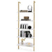 5-Tier Ladder Shelf with Steel Frame for Living Room Bedroom Office