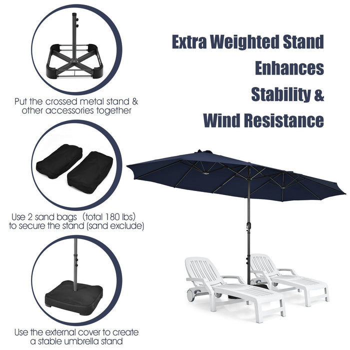 4.5m Double-Sided Outdoor Garden Parasol