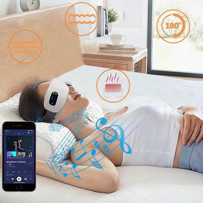 Electric Eye Massager – Foldable Heated Vibration Eye Care Glasses