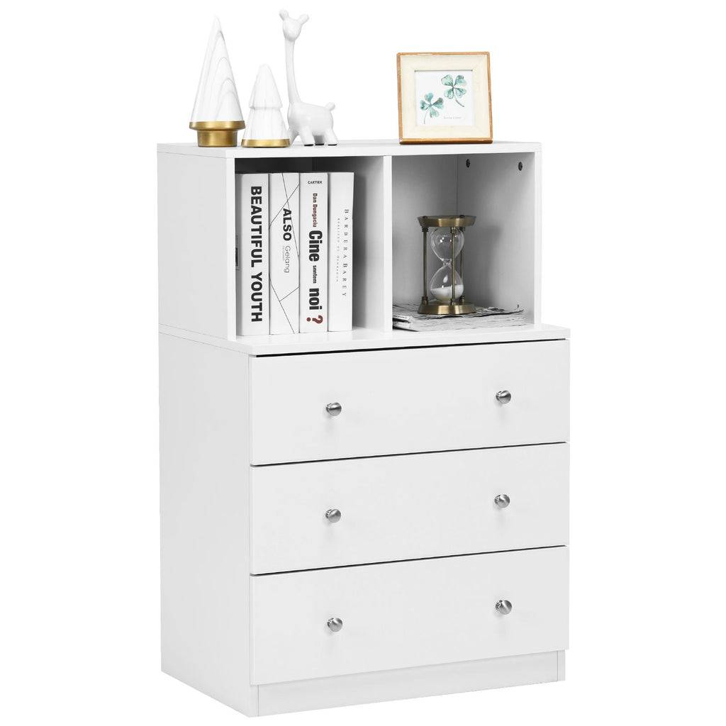 3-Drawer Dresser with 2 Open Compartments for Living Room Bedroom