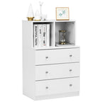 3-Drawer Dresser with 2 Open Compartments for Living Room Bedroom