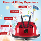 SEDOL 12V High-Performance Kids Bumper Car with 5-Point Safety Harness 360° Zero-Turn Dual Joysticks Parental Remote Control and 5-Mode LED Light Show