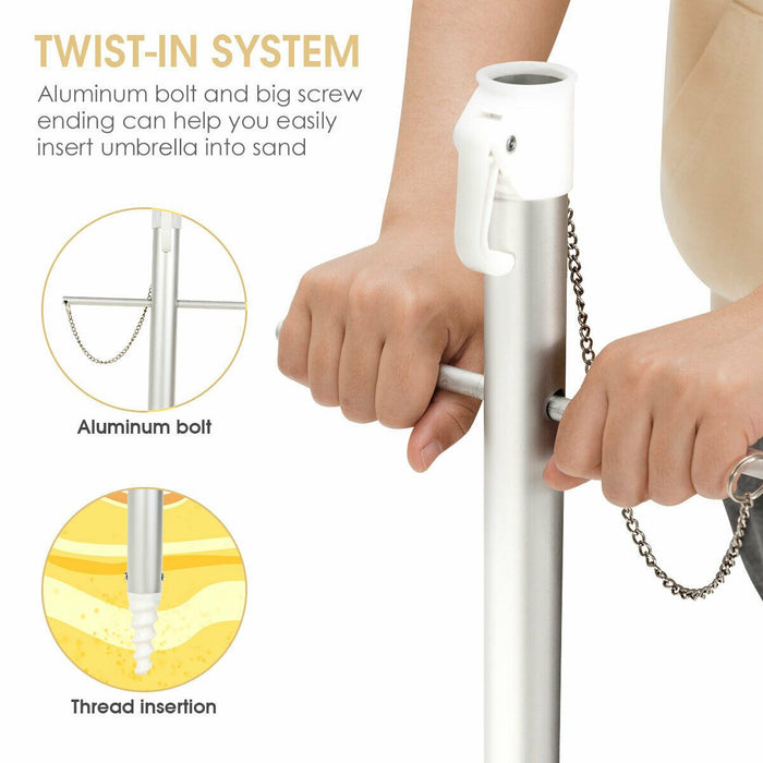 2m Patio Tilting Parasol with UPF 50+ UV Protection