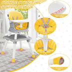 SEDOL 6-in-1 Ultimate Baby-to-Toddler High Chair & Activity Station with Building Block Tabletop Parental Booster Seat and Waterproof PU Leather Cushion – 25kg Capacity