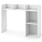 Wooden Desk Bookshelf with 4 Shelves and Open Back Compartment