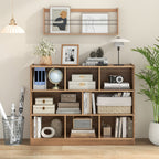 3-Tier Wooden Cube Bookcase with 8 Compartments