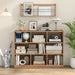 3-Tier Wooden Cube Bookcase with 8 Compartments