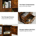 Home Office Mobile File Cabinet with 2 Drawers 2 Open Shelves and Door