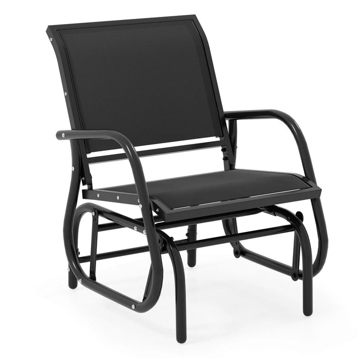 Glider Rocking Chair – Outdoor Swing Seat with Steel Frame & Breathable Fabric