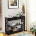 3-Tier Console Table with 1 Drawer and 2 Storage Shelves
