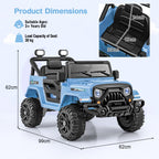 SEDOL 12V High-Performance Kids Ride-On Truck with Parental Remote Control Dual 35W Motors All-Terrain Traction and Wireless Bluetooth Music Player
