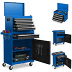 High-Capacity Rolling Tool Cabinet – Lockable Wheels, Metal 2‑in‑1 Chest & Base