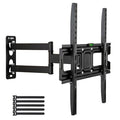 TV Stand for 32–65 Inch Screens – Single Arm Swivel Mount with Small Base, Tilt & Height Adjustable Bracket