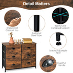 Dresser with 6 Foldable Fabric Drawers Living Room Bedroom