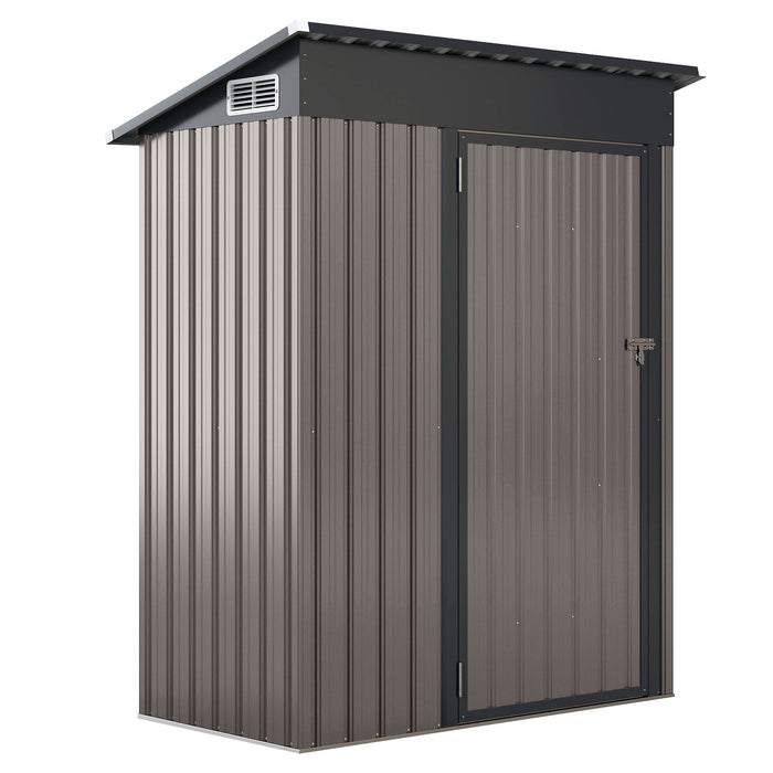 All-Weather Outdoor Storage Shed – Waterproof Garden Utility Cabinet with Sloping Roof