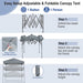 2x2m Pop-Up Canopy Tent with Adjustable Height