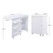 Folding Sewing Table with Storage Shelves and Lockable Casters