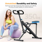 Squat Rowing Machine – 2-in-1 Foldable Exercise Equipment, Glute Trainer & Leg Workout Machine