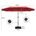 4.5m Double-Sided Outdoor Garden Parasol