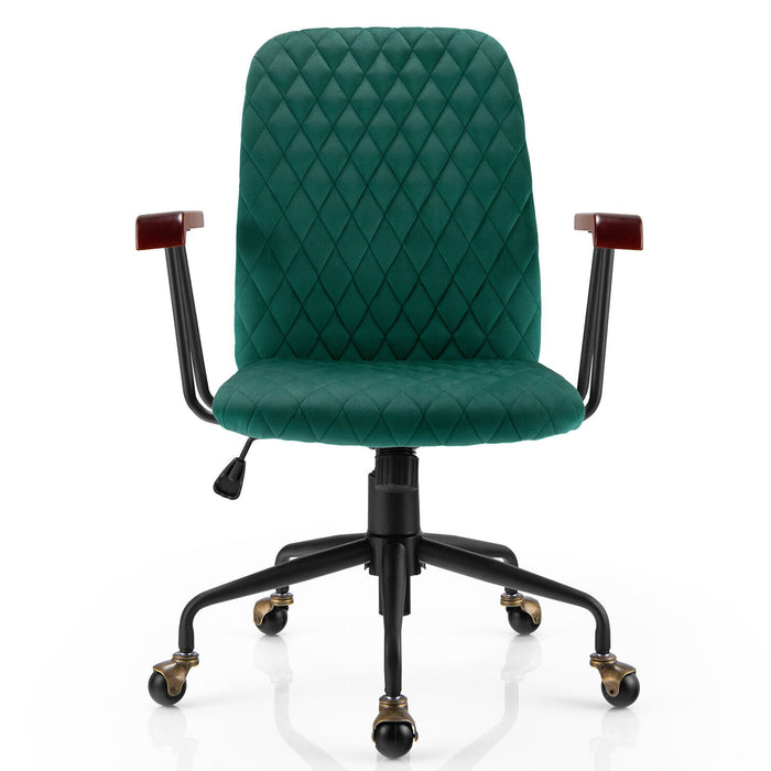 Adjustable Velvet Rocking Leisure Chair with Padded Seat
