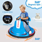 SEDOL 12V High-Performance Kids Bumper Car with 360° Zero-Turn Dual Joysticks Parental Remote Control LED Surround Lighting and Integrated USB/Story Hub