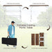Aluminum Lightweight Folding Picnic Table with 2-Tier Shelves and Carrying Bag