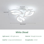 3 Heads Petal LED Ceiling Light, Modern LED Ceiling Lamp in Acrylic, LED Ceiling Lamp in Acrylic Ceiling Light 6500K
