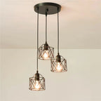 Vintage Ceiling Lamps  Adjustable Cable Ceiling Light Chandeliers for Kitchen, Dining Room, Hallway, Staircase (E27 No Bulbs)